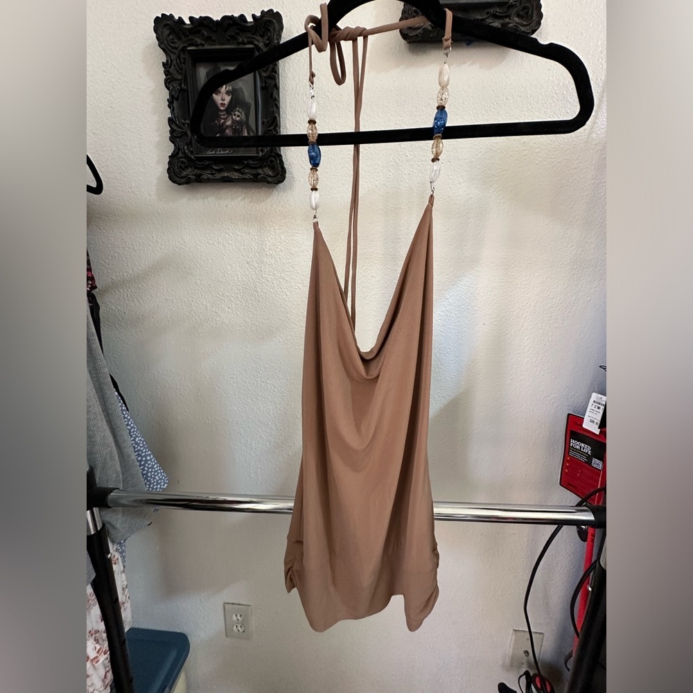 Wet Seal Y2K Beaded Halter Top